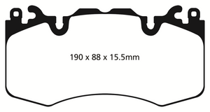 EBC 13+ Land Rover Range Rover 3.0 Supercharged Greenstuff Front Brake Pads EBC 13+ Land Rover Range Rover 3.0 Supercharged Greenstuff Front Brake Pads