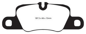 EBC 12-15 Porsche 911 (991) (Cast Iron Rotor only) 3.8 Carrera S Redstuff Rear Brake Pads