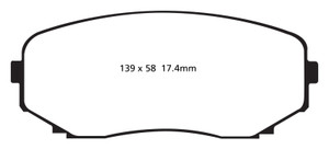 EBC 11-14 Ford Edge 2.0 Turbo Redstuff Front Brake Pads