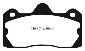 EBC 10+ Lotus Evora 3.5 Redstuff Rear Brake Pads