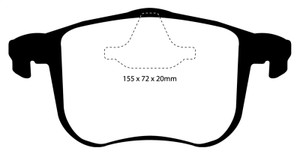 EBC 06-11 Saab 9-3 2.0 Turbo (Aero) Yellowstuff Front Brake Pads