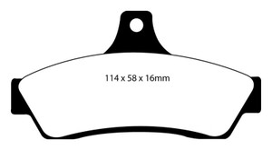 EBC 03-04 Pontiac GTO 5.7 (Solid Rear Rotors) Yellowstuff Rear Brake Pads