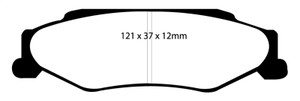 EBC 03-04 Cadillac XLR 4.6 Redstuff Rear Brake Pads
