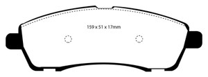 EBC 00-02 Ford Excursion 5.4 2WD Greenstuff Rear Brake Pads