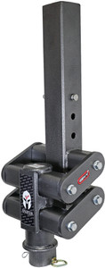 Gen Y Spartan Torsion Flex 5In Offset 4In SQ Tube Gooseneck 2 5/16In Coupler Extd Height