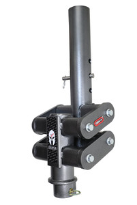 Gen Y Spartan Torsion Flex 5In Offset 4In RD Tube Gooseneck 2 5/16In Coupler Extd Height