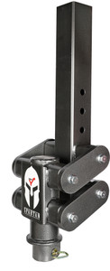 Gen Y Spartan Torsion Flex 5In Offset 4In SQ Tube Gooseneck 2 5/16In Coupler Extd Height GH-7071