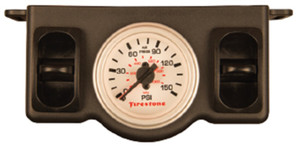 Firestone Electric Dual Pressure Gauge Dual - White Plastic (WR17602576)