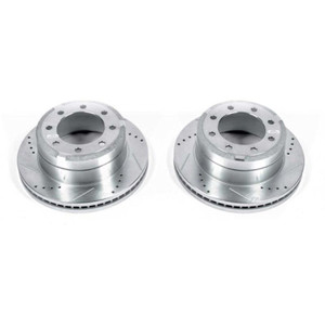 Power Stop 13-19 Ford F-250 Super Duty Rear Evolution Drilled & Slotted Rotors - Pair Power Stop 13-19 Ford F-250 Super Duty Rear Evolution Drilled & Slotted Rotors - Pair