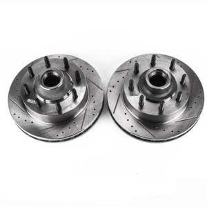 Power Stop 99-00 Ford F-250 Super Duty Front Evolution Drilled & Slotted Rotors - Pair Power Stop 99-00 Ford F-250 Super Duty Front Evolution Drilled & Slotted Rotors - Pair