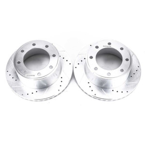 Power Stop 05-12 Ford F-250 Super Duty Rear Evolution Drilled & Slotted Rotors - Pair Power Stop 05-12 Ford F-250 Super Duty Rear Evolution Drilled & Slotted Rotors - Pair