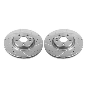 Power Stop 12-15 Land Rover Range Rover Evoque Front Evolution Drilled & Slotted Rotors - Pair Power Stop 12-15 Land Rover Range Rover Evoque Front Evolution Drilled & Slotted Rotors - Pair