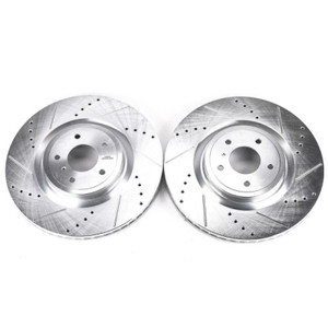 Power Stop 09-13 Infiniti FX50 Front Evolution Drilled & Slotted Rotors - Pair Power Stop 09-13 Infiniti FX50 Front Evolution Drilled & Slotted Rotors - Pair