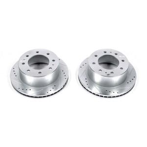 Power Stop 11-19 Chevrolet Silverado 2500 HD Rear Evolution Drilled & Slotted Rotors - Pair Power Stop 11-19 Chevrolet Silverado 2500 HD Rear Evolution Drilled & Slotted Rotors - Pair