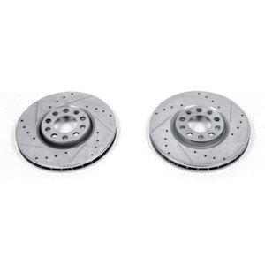 Power Stop 15-17 Chrysler 200 Front Evolution Drilled & Slotted Rotors - Pair Power Stop 15-17 Chrysler 200 Front Evolution Drilled & Slotted Rotors - Pair