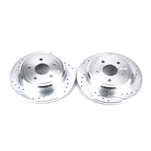 Power Stop 06-10 Jeep Commander Rear Evolution Drilled & Slotted Rotors - Pair Power Stop 06-10 Jeep Commander Rear Evolution Drilled & Slotted Rotors - Pair