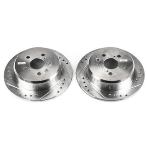Power Stop 95-99 Toyota Celica Rear Evolution Drilled & Slotted Rotors - Pair Power Stop 95-99 Toyota Celica Rear Evolution Drilled & Slotted Rotors - Pair