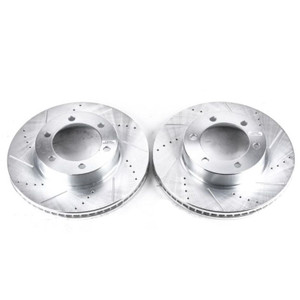 Power Stop 01-07 Toyota Sequoia Front Evolution Drilled & Slotted Rotors - Pair Power Stop 01-07 Toyota Sequoia Front Evolution Drilled & Slotted Rotors - Pair
