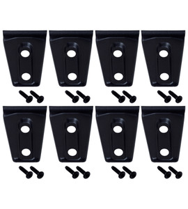 Kentrol 07-18 Jeep Wrangler JK Door Hinge Overlays 8 Pieces 4 Door - Textured Black
