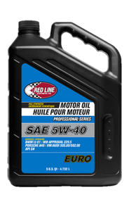 Red Line Professional Series Euro 5W40 Motor Oil - 5 Quart - Case of 3