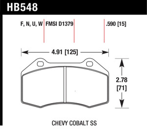 Hawk 2020 Mazda MX-5 Miata (w/ Front Brembo Brakes) HPS 5.0 Street Front Brake Pads