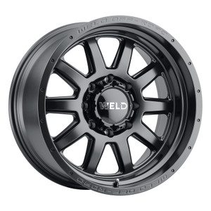 Weld W101 20X9.0 Stealth 8X165.1 ET00 BS5.00 Satin Black 125.1