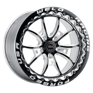 Weld S80 18x5 / 5x4.5 BP / 2.1in. BS (-23mm Offset) Black Wheel 3.18 ID (High Pad) - Single Beadlock