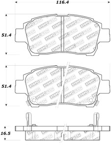 StopTech Street Touring 00-05 Spyder MR2 / 00 Celica GT Front Brake Pads