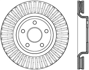 StopTech 11-15 Jeep Grand Cherokee Front Right Drilled Sport Brake Cryo Rotor (Excludes SRT8)