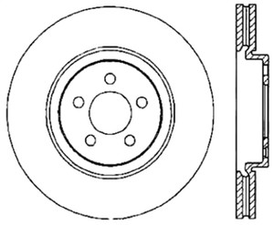 StopTech Slotted & Drilled Sport Front Right Cryo Brake Rotor 13-14 Ford Escape