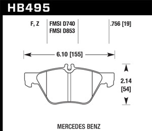 Hawk Performance Ceramic Street Brake Pads HB495Z.756