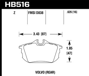 Hawk Performance Ceramic Street Brake Pads HB516Z.626