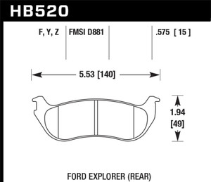 Hawk Performance Ceramic Street Brake Pads HB520Z.575