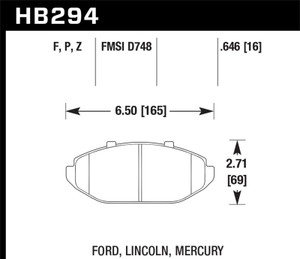 Hawk HPS Street Brake Pads HB294F.646