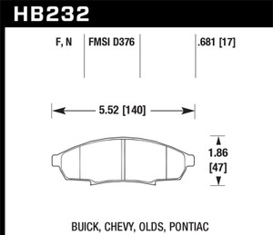 Hawk HPS Street Brake Pads HB232F.681
