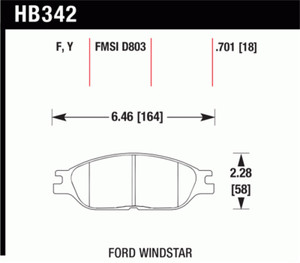 Hawk LTS Street Brake Pads HB342Y.701