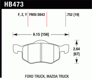 Hawk HPS Street Brake Pads HB473F.752