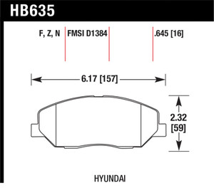 Hawk HPS Street Brake Pads HB635F.645