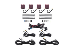 Diode Dynamics Stage Series Single Color LED Rock Light - Red M8 (4-pack)