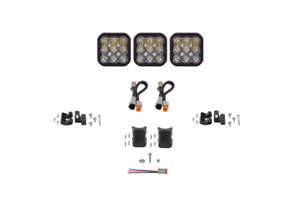 Diode Dynamics SS5 Pro Universal CrossLink 3-Pod Lightbar - White Driving