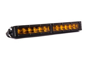Diode Dynamics 12 In LED Light Bar Single Row Straight - Amber Driving Each Stage Series