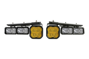Diode Dynamics 2021 Ford Bronco Stage Series Fog Pocket Kit - Yellow Pro