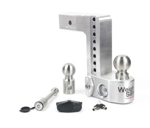 Weigh Safe 8in Drop Hitch w/Built-in Scale & 2.5in Shank (10K/18.5K GTWR) w/WS05 - Aluminum