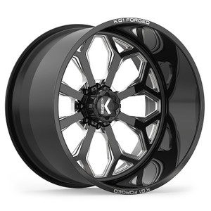 KNOX 24X14 8X165.1 ET -76 CB 122.1 GLOSS BLACK MILLED