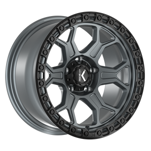 BISHOP 17X9 6X139.7 ET 0 CB 106.1TEXTURED MATTE ANTHRACITE BLACK RING