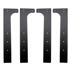 Wehrli Modular Steel Work Bench Leg Kit 40in Tall x .120in Thick - Flat Black