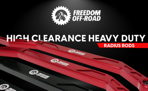 High Clearance Heavy Duty Radius Rod Set (4) - Polished 17-24 Polaris RZR Freedom Off-Road High Clearance Heavy Duty Radius Rod Set (4) - Polished 17-24 Polaris RZR Freedom Off-Road