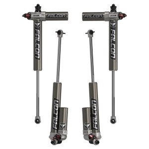 Falcon Series 3.3 Fast Adjust Piggyback ShocksFalcon Series 3.3 Fast Adjust Piggyback Shocks offer a wide range of adjustability with their easy to use three-position Fast Adjust Knob. Settings include soft medium and firm. The middle setting inco...