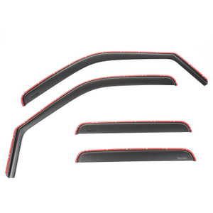 Rugged Ridge Window Visor Kit Black Chnl 99-14 F250-F550 Crew