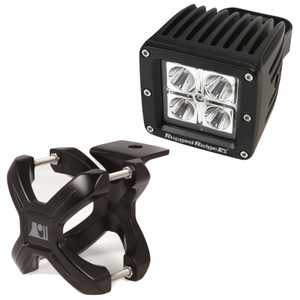 Rugged Ridge Small X-Clamp & Square LED Light Kit Black 2-Pc.